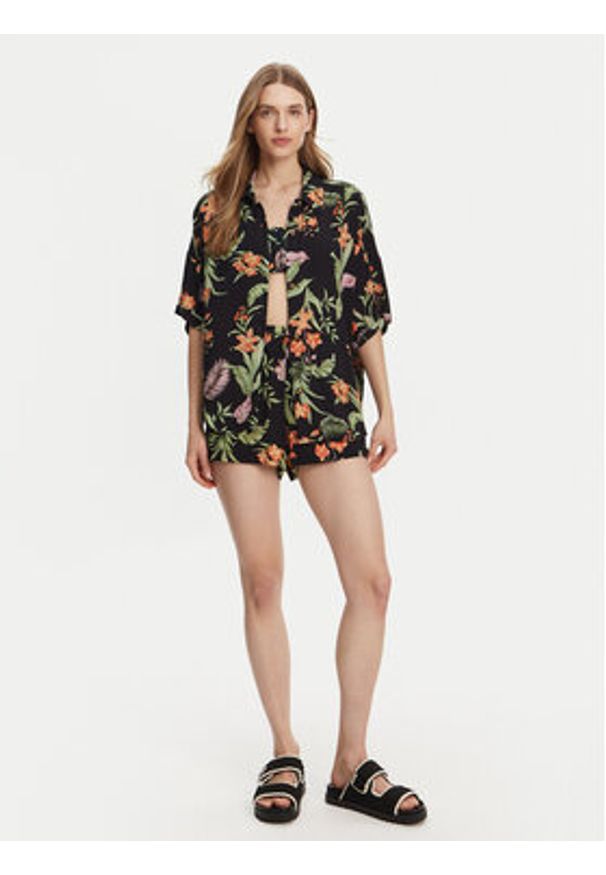 Roxy Koszula ERJWT03680 Czarny Relaxed Fit. Kolor: czarny. Materiał: wiskoza