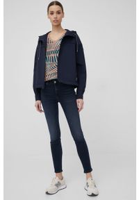 Calvin Klein Jeans jeansy damskie medium waist. Kolor: niebieski