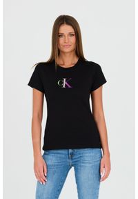 Calvin Klein - CALVIN KLEIN Czarny t-shirt. Kolor: czarny #1