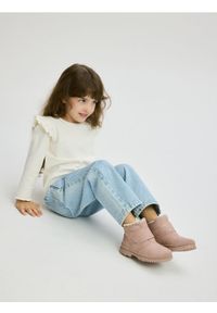 Reserved - Jeansy baggy z prostą nogawką - niebieski. Kolor: niebieski. Materiał: jeans #1