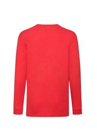 FRUIT OF THE LOOM - Dziecięca Koszulka Z Długim Rękawem Valueweight. Kolor: czerwony. Długość rękawa: długi rękaw. Długość: długie