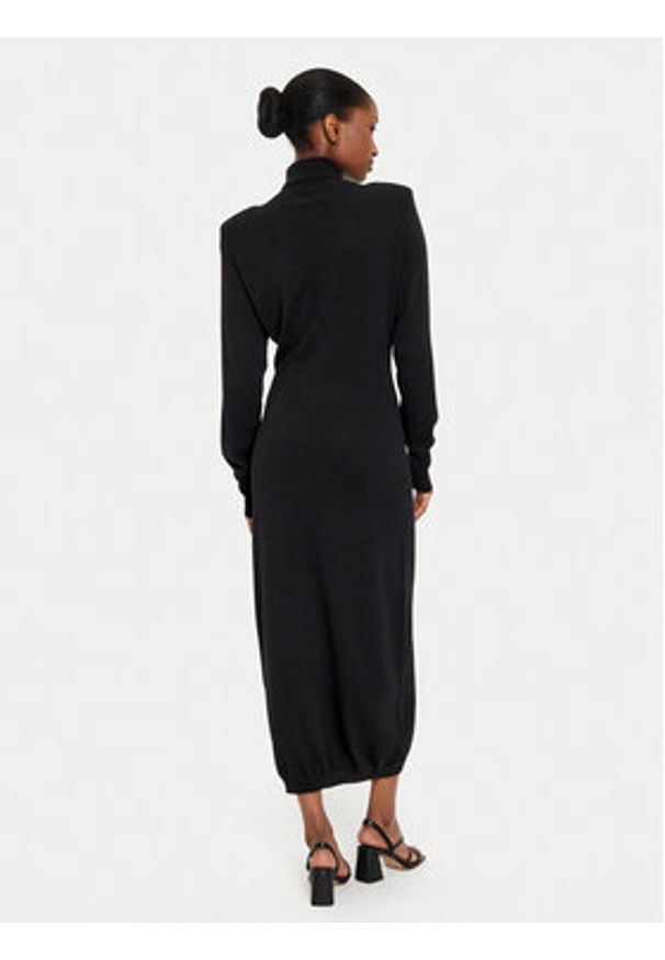Kontatto Sukienka dzianinowa 3M0175 Czarny Regular Fit. Kolor: czarny. Materiał: syntetyk