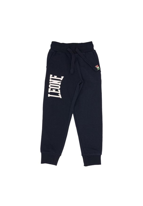 LEONE 1947 APPAREL - Dziecięce joggery basic z dużym logo. Kolor: niebieski. Sport: joga i pilates