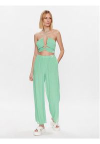 Calvin Klein Jeans Spodnie materiałowe J20J221075 Zielony Relaxed Fit. Kolor: zielony. Materiał: wiskoza #5