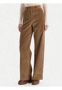 Weekend Max Mara Spodnie materiałowe Tania 2525136092 Brązowy Wide Leg. Kolor: brązowy. Materiał: bawełna