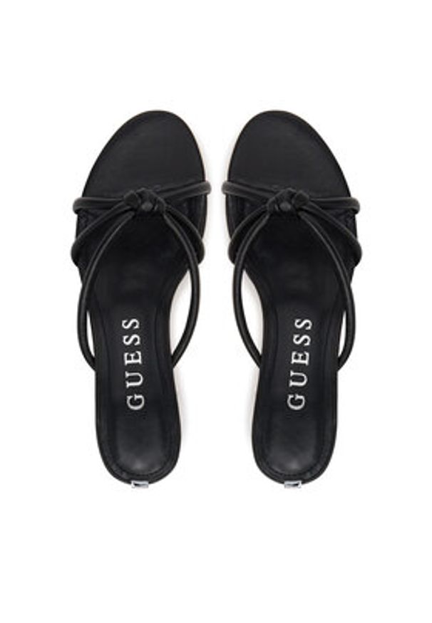 Guess Klapki FLJGARLEA03 Czarny. Kolor: czarny. Materiał: skóra