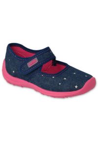 Befado obuwie dziecięce 661X012 różowe. Okazja: na uczelnię. Kolor: różowy. Materiał: bawełna, tkanina