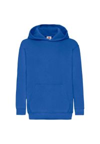 FRUIT OF THE LOOM - Bluza Z Kapturem Dla Dzieci. Typ kołnierza: kaptur. Kolor: niebieski