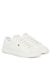 TOMMY HILFIGER - Tommy Hilfiger Sneakersy Th Icon Light Knit Sneaker FW0FW09401 Biały. Kolor: biały. Materiał: materiał #3