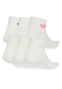 Adidas - adidas Zestaw 6 par wysokich skarpet dziecięcych JW2939 Kolorowy. Materiał: materiał, bawełna. Wzór: kolorowy #3