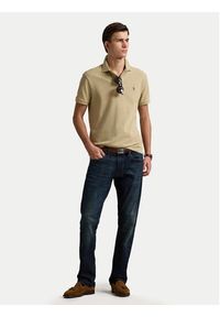 Polo Ralph Lauren Polo 710536856462 Beżowy Slim Fit. Typ kołnierza: polo. Kolor: beżowy. Materiał: bawełna