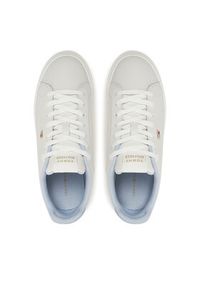 TOMMY HILFIGER - Tommy Hilfiger Sneakersy Sporty Sneaker FW0FW08899 Biały. Kolor: biały. Materiał: skóra #3