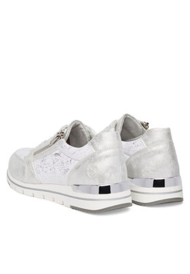 Remonte Sneakersy R6700-91 Srebrny. Kolor: srebrny. Materiał: materiał