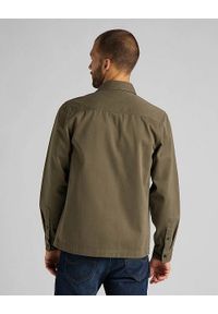 Lee - LEE MILITARY WORKER SHIRT MĘSKA KOSZULA MATERIAŁOWA REGULAR FIT OLIVE GREEN L66CTHNX. Materiał: materiał #6