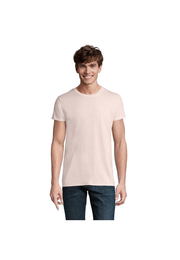 SOL'S - Męska Koszulka Crusader Heather. Kolor: różowy. Sport: turystyka piesza