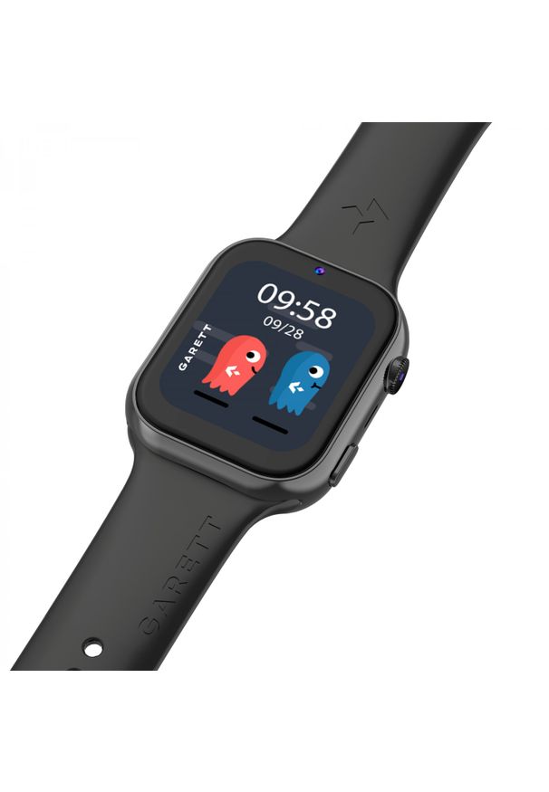GARETT - Garett Kids Twin 2 4G czarny. Rodzaj zegarka: smartwatch. Kolor: czarny