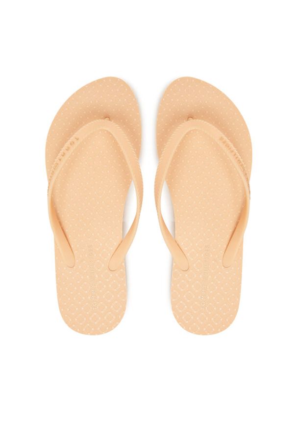 TOMMY HILFIGER - Tommy Hilfiger Japonki Hilfiger Strap Beach Sandal FW0FW08736 Pomarańczowy. Kolor: pomarańczowy. Materiał: materiał