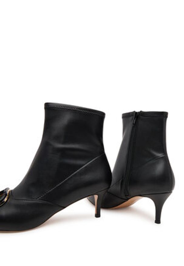 TwinSet - TWINSET Botki 252TCP034 00006 Czarny. Kolor: czarny. Materiał: skóra