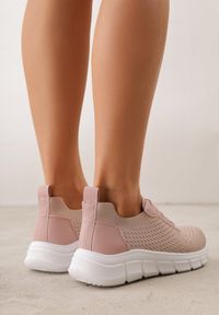 Renee - Różowe Siateczkowe Buty Sportowe na Piankowej Podeszwie z Tłoczeniami Nisitia. Okazja: na co dzień. Kolor: różowy. Szerokość cholewki: normalna #3