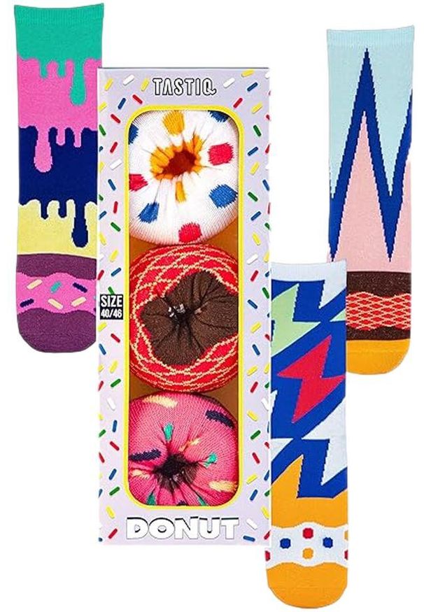 ZEAGLE - Tastic Unisex Skarpetki - 3 Pary Donuts, Rozmiar 36-41. Kolor: wielokolorowy. Sport: turystyka piesza