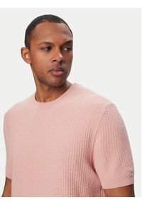 BOSS Sweter H-Nilton 50560468 Różowy Regular Fit. Kolor: różowy. Materiał: bawełna #5