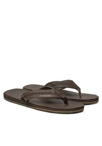 Quiksilver Japonki AQYL101302 Brązowy. Kolor: brązowy. Materiał: skóra