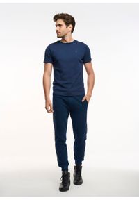 Ochnik - Spodnie męskie. Kolor: niebieski. Materiał: bawełna #7