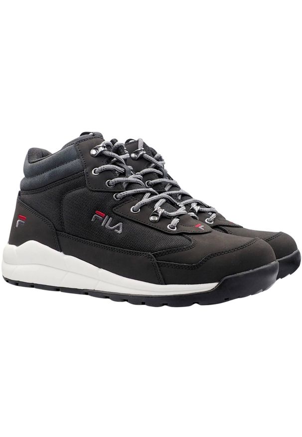 Fila - Męskie Buty Sportowe Alpha Suede Mid. Kolor: czarny