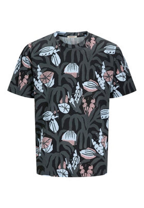 Jack & Jones T-Shirt Almeria 12276912 Czarny Regular Fit. Kolor: czarny. Materiał: bawełna