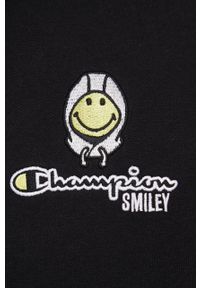 Champion bluza CHAMPION X SMILEY męska kolor czarny z kapturem z aplikacją. Typ kołnierza: kaptur. Kolor: czarny. Wzór: aplikacja #2