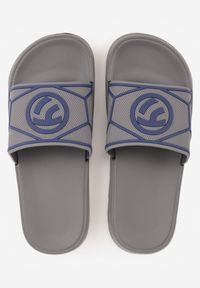 Born2be - Szare Klapki Basenowe z Piankowego Materiału Throneosis. Okazja: do domu, na co dzień. Kolor: szary. Materiał: materiał. Sezon: lato. Styl: sportowy, wakacyjny, casual #6