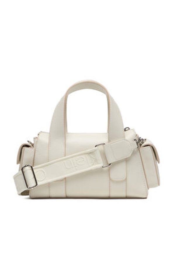 Calvin Klein Torebka Webbing Strap Pocket Bag LV04F3291G Biały. Kolor: biały. Materiał: skórzane