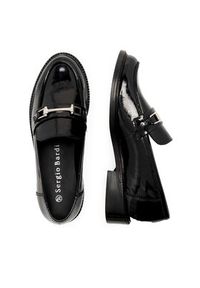 Sergio Bardi Loafersy WI16-A1019-01SB Czarny. Kolor: czarny. Materiał: lakier, skóra