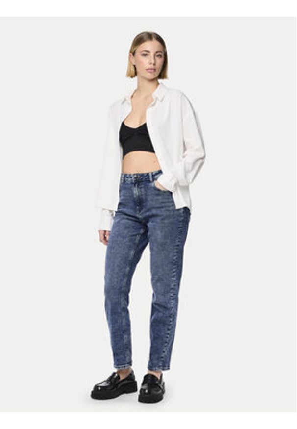 Pieces Jeansy Bella 17147970 Niebieski Tapered Fit. Kolor: niebieski