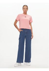Tommy Jeans T-Shirt Badge DW0DW17391 Różowy Boxy Fit. Kolor: różowy. Materiał: syntetyk #3