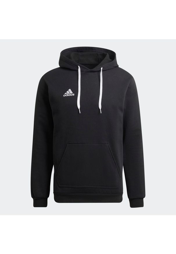 Bluza z kapturem do piłki nożnej Adidas Entrada 22. Typ kołnierza: kaptur. Kolor: czarny. Materiał: polar. Sport: fitness