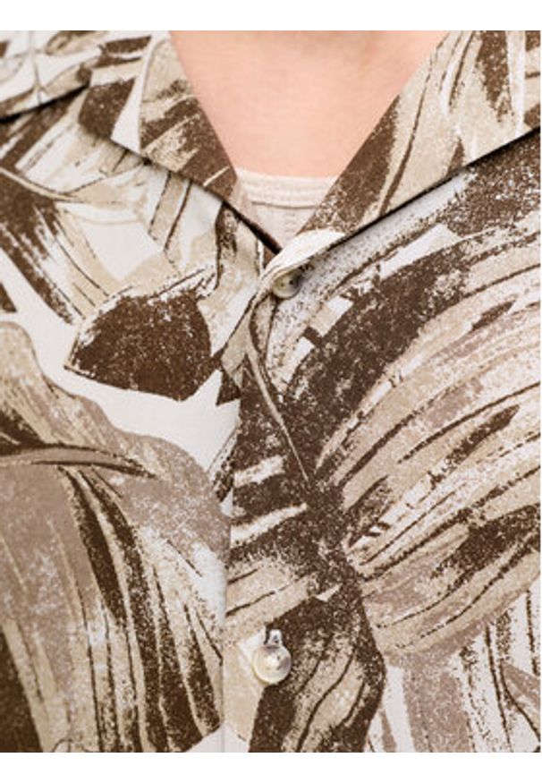 Jack & Jones Koszula Jeff 12288854 Brązowy Relaxed Fit. Kolor: brązowy. Materiał: wiskoza