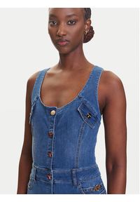 Fracomina Sukienka jeansowa FP25SD4001D46402 Niebieski Slim Fit. Kolor: niebieski. Materiał: bawełna
