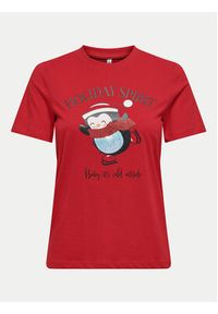 only - ONLY T-Shirt Kita 15331069 Czerwony Regular Fit. Kolor: czerwony. Materiał: bawełna #3
