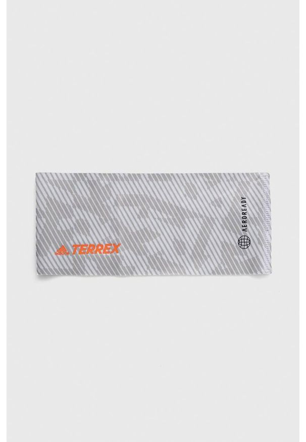 adidas TERREX opaska na głowę kolor szary. Kolor: szary. Materiał: skóra, materiał
