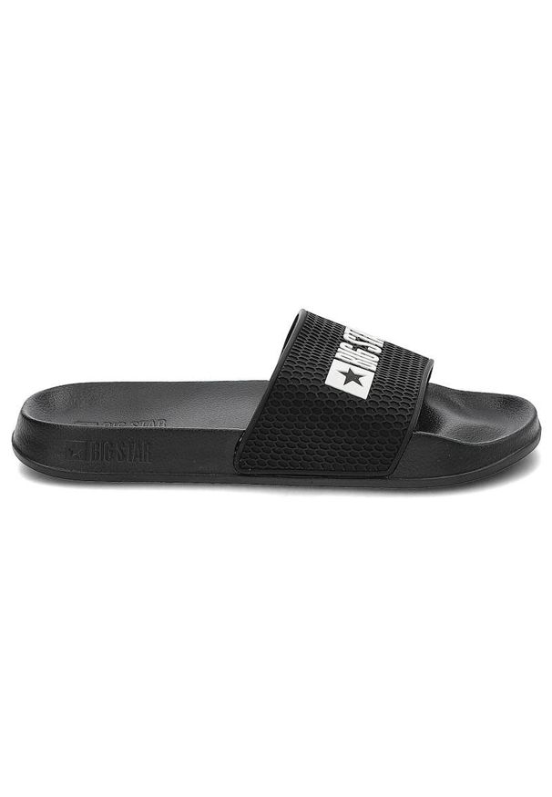 Big-Star - Czarne Klapki Big Star Męskie Wodoodporne Buty. Okazja: na plażę. Kolor: czarny. Wzór: nadruk. Styl: elegancki