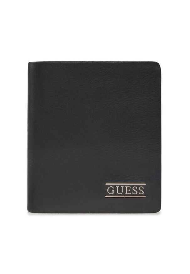 Guess Duży Portfel Męski New Boston R Slg SMNEBR LEA22 Czarny. Kolor: czarny. Materiał: skóra