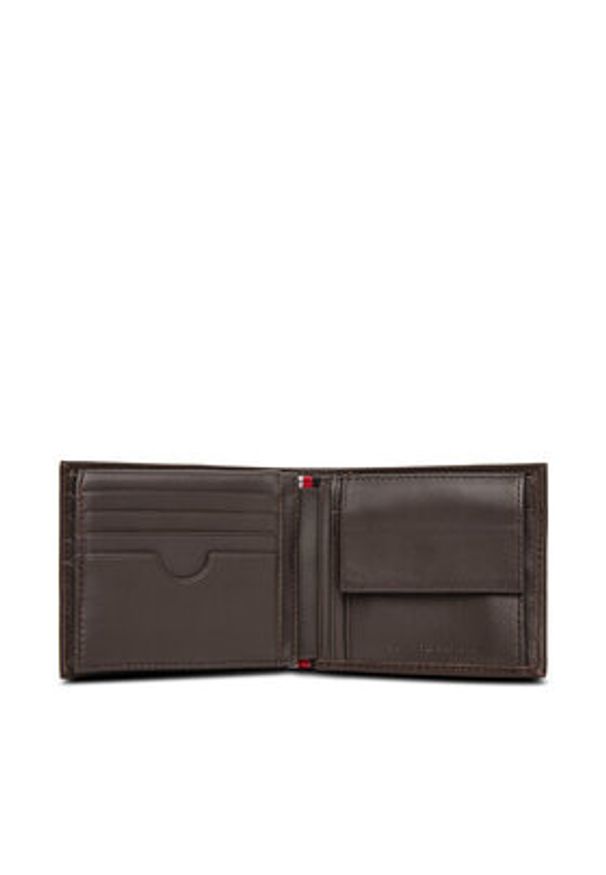 TOMMY HILFIGER - Tommy Hilfiger Duży Portfel Męski Th Flag Cc Flap And Coin AM0AM13520 Brązowy. Kolor: brązowy. Materiał: skóra