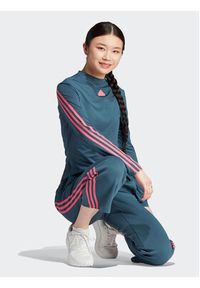 Adidas - adidas Bluzka IU3073 Turkusowy Slim Fit. Kolor: turkusowy. Materiał: syntetyk #3