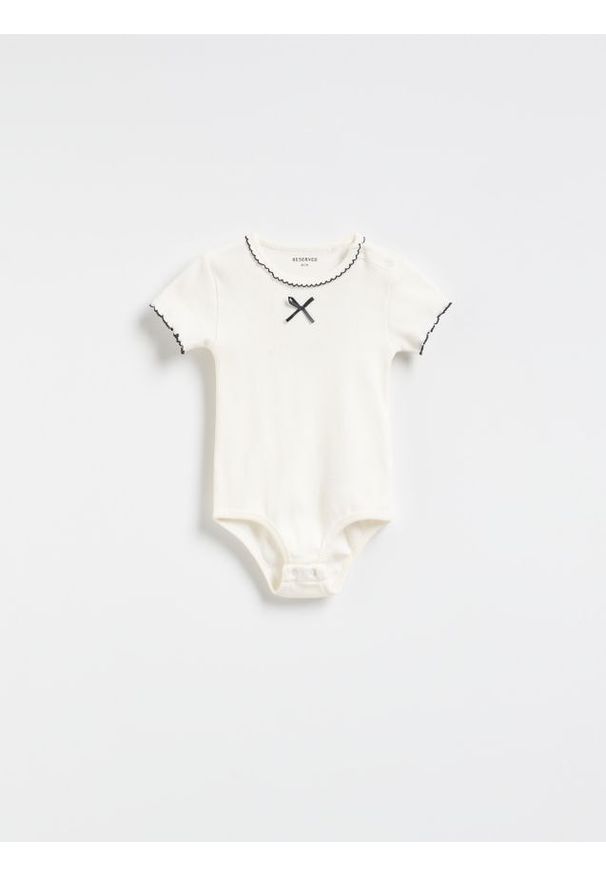 Reserved - Prążkowane body - złamana biel. Materiał: prążkowany