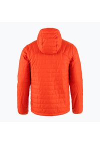 Kurtka puchowa męska Fjällräven Expedition X-Lätt Hoodie. Kolor: pomarańczowy. Materiał: puch