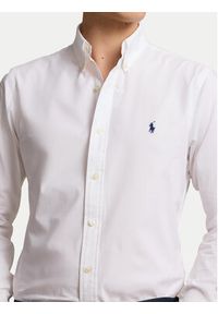 Polo Ralph Lauren Koszula 710928255002 Biały Custom Fit. Typ kołnierza: polo. Kolor: biały. Materiał: bawełna #5