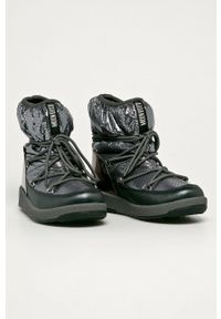 Moon Boot - Śniegowce Low Nylon Premium. Nosek buta: okrągły. Zapięcie: sznurówki. Kolor: szary. Materiał: nylon #4