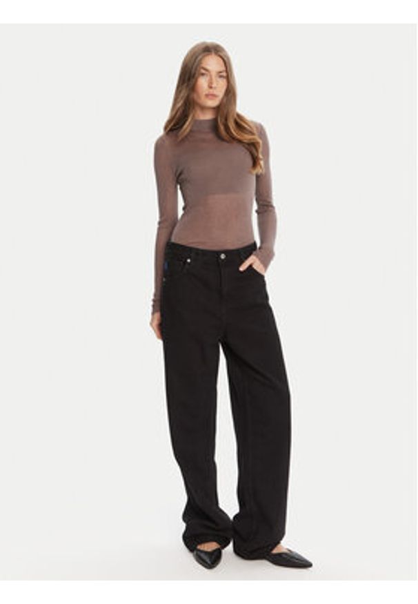 Hugo - HUGO Sweter Slumy_B 50543045 Beżowy Slim Fit. Kolor: beżowy. Materiał: wiskoza