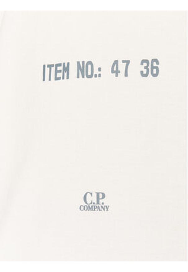 C.P. Company T-Shirt 18CMTS107A110301W Biały Regular Fit. Kolor: biały. Materiał: bawełna